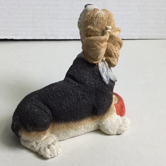 Stone Critters VTG Majestic Basset Hound Red Food Bowl Dog Figurine SC-362 1990 - Picture 5 of 11